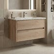 HABITAT ET JARDIN - Meuble Vasque "Side 85 v2" - 85 x 45 x 52 cm - Oak - vignette