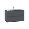 HABITAT ET JARDIN - Meuble Vasque "Nest 91 v2" - 91 x 51 x 55 cm - Matte Anthracite - vignette