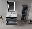 HABITAT ET JARDIN - Meuble Vasque "Nest 91 v2" - 91 x 51 x 55 cm - Matte Anthracite - vignette