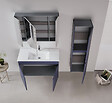HABITAT ET JARDIN - Ensemble Meuble Vasque avec Miroir (2 Pièces) "Tivoli 100" - 100 x 45 x 57 cm - Matte Navy Blue - vignette