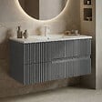 HABITAT ET JARDIN - Meuble Vasque "Moonlight 90 v2" - 91 x 51 x 51 cm - Matte Grey - vignette