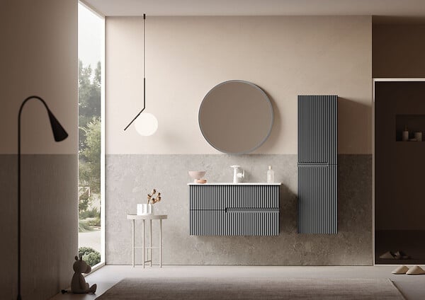 HABITAT ET JARDIN - Meuble Vasque "Moonlight 90 v2" - 91 x 51 x 51 cm - Matte Grey - large
