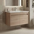 HABITAT ET JARDIN - Meuble Vasque "Side 85 v2" - 85 x 45 x 52 cm - Oak - vignette