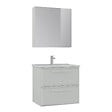 HABITAT ET JARDIN - Ensemble Meuble Vasque avec Miroir (2 Pièces) "Nuvola 65 v2" - 65 x 50 x 62 cm - Cashmere - vignette
