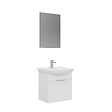 HABITAT ET JARDIN - Ensemble Meuble Vasque avec Miroir (2 Pièces) "Purus 55" - 55 x 50 x 58 cm - White - vignette