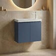HABITAT ET JARDIN - Meuble Vasque "Ferla 60" - 60 x 22 x 50 cm - Petrol Blue - vignette