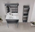HABITAT ET JARDIN - Ensemble Meuble Vasque avec Miroir (2 Pièces) "Tivoli 100" - 100 x 45 x 66 cm - Matte Anthracite - vignette