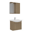 HABITAT ET JARDIN - Ensemble Meuble Vasque avec Miroir (2 Pièces) "Purus 65" - 65 x 50 x 58 cm - Oak - vignette