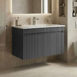 HABITAT ET JARDIN - Meuble Vasque "Tivoli 85" - 85 x 45 x 57 cm - Matte Anthracite - vignette