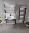 HABITAT ET JARDIN - Ensemble Meuble Vasque avec Miroir (2 Pièces) "Purus 80" - 80 x 50 x 58 cm - Matte Anthracite - vignette