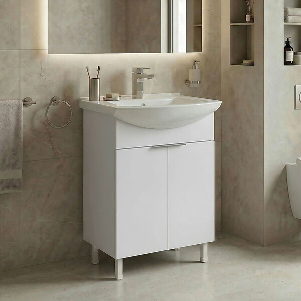 HABITAT ET JARDIN - Meuble Vasque "Purus 55" - 55 x 50 x 83 cm - White - large