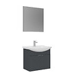 HABITAT ET JARDIN - Ensemble Meuble Vasque avec Miroir (2 Pièces) "Purus 65" - 65 x 50 x 58 cm - Matte Anthracite - vignette