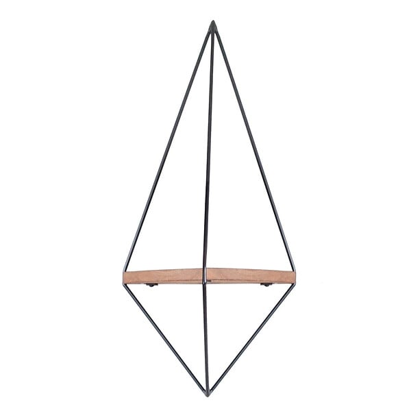 HABITAT ET JARDIN - Etagère murale géométrique en bois en bois "WR039" - 23 x 15 x 60 cm - Marron - large