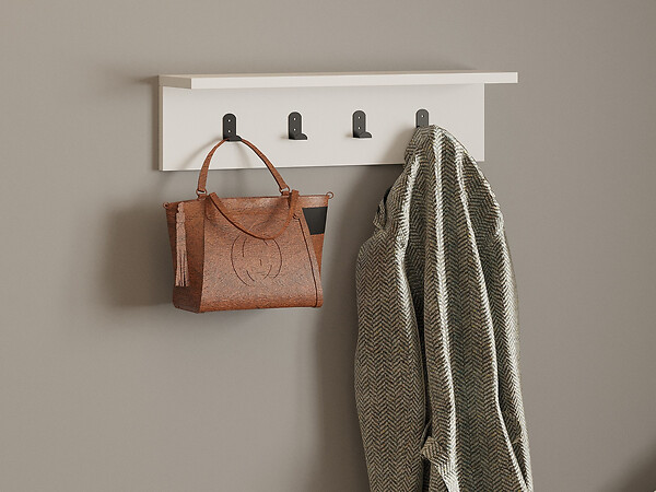 HABITAT ET JARDIN - Étagère murale en bois "Ayla" - 60 x 16 x 14 cm - Blanc - large