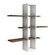 HABITAT ET JARDIN - Étagère murale en bois "Ardo" - 96 x 19 x 101 cm - Noyer, Blanc - vignette