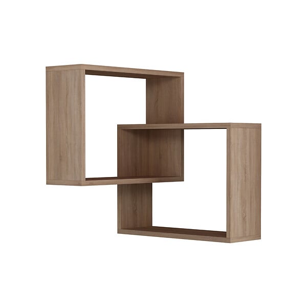 HABITAT ET JARDIN - Étagère murale en bois "Ring" - 68 x 60 x 68 cm - Chêne de Sonoma - large