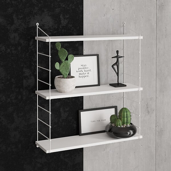 HABITAT ET JARDIN - Étagère murale en bois "Armoni" - 72 x 20 x 85 cm - Blanc - large
