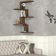 HABITAT ET JARDIN - Étagère d'angle murale en bois "Caniko" - 51 x 29 x 109 cm - Marron - vignette