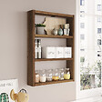 HABITAT ET JARDIN - Étagère murale en bois "PR1" - 43 x 9 x 60 cm - Noyer - vignette