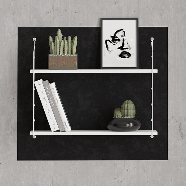 HABITAT ET JARDIN - Étagère murale en bois "Armoni" - 72 x 20 x 58 cm - Blanc - large