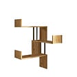 HABITAT ET JARDIN - Étagère murale en bois "VG17" - 60 x 60 x 109 cm - Pin atlantique - vignette