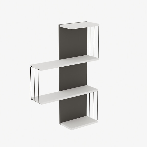 HABITAT ET JARDIN - Étagère murale en bois "Cambel" - 64 x 19 x 96 cm - Blanc - large