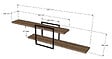 HABITAT ET JARDIN - Étagère murale en bois "Mone" - 120 x 18 x 30 cm - Pin atlantique - vignette