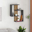 HABITAT ET JARDIN - Étagère murale en bois "Paranoid" - 64 x 22 x 85 cm - AnthraciteChêne - vignette