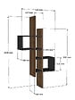HABITAT ET JARDIN - Étagère murale en bois "Emse" - 53 x 19 x 108 cm - Chêne SaphirBlanc - vignette