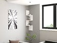 HABITAT ET JARDIN - Étagère murale en bois "Zikzak" - 25 x 25 x 105 cm - Blanc - vignette