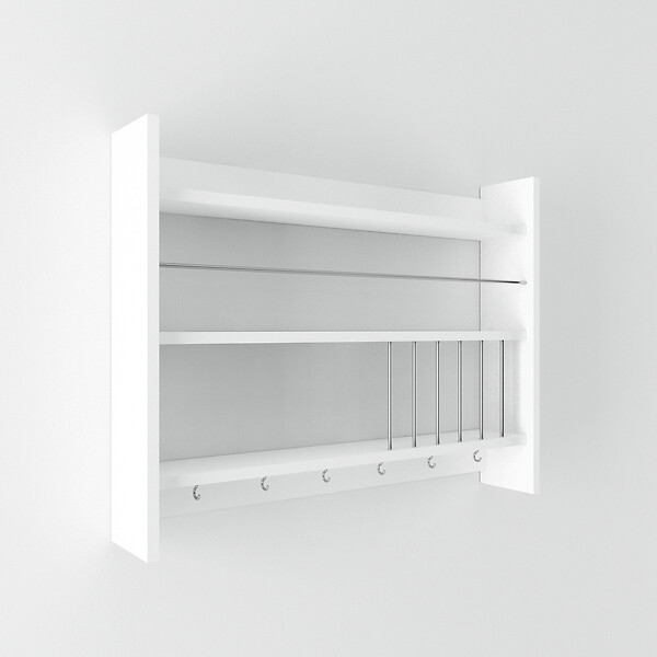 HABITAT ET JARDIN - Étagère de cuisine en bois "Kolin" - 85 x 13 x 65 cm - Blanc - large