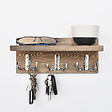 HABITAT ET JARDIN - Étagère murale en bois "Aa031" - 30 x 11 x 13 cm - Noyer - vignette