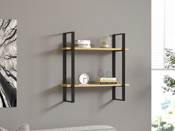 HABITAT ET JARDIN - Étagère murale en bois "Buba" - 70 x 22 x 70 cm - Marron - large