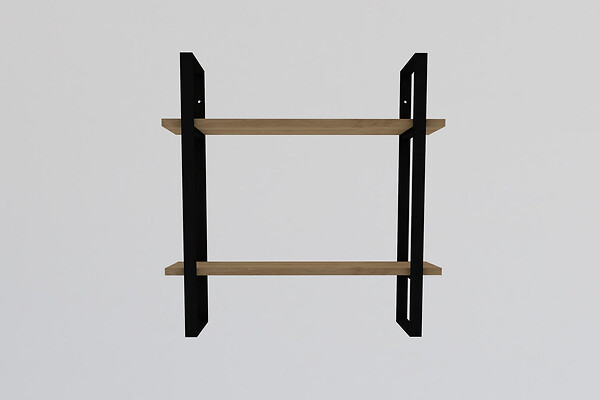 HABITAT ET JARDIN - Étagère murale en bois "Buba" - 70 x 22 x 70 cm - Marron - large