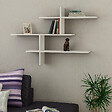 HABITAT ET JARDIN - Étagère murale en bois "Leo" - 123 x 22 x 80 cm - Blanc - vignette