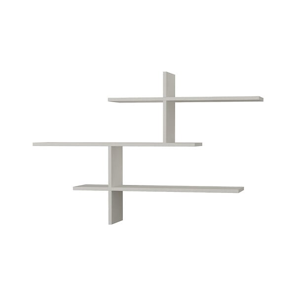 HABITAT ET JARDIN - Étagère murale en bois "Leo" - 123 x 22 x 80 cm - Blanc - large