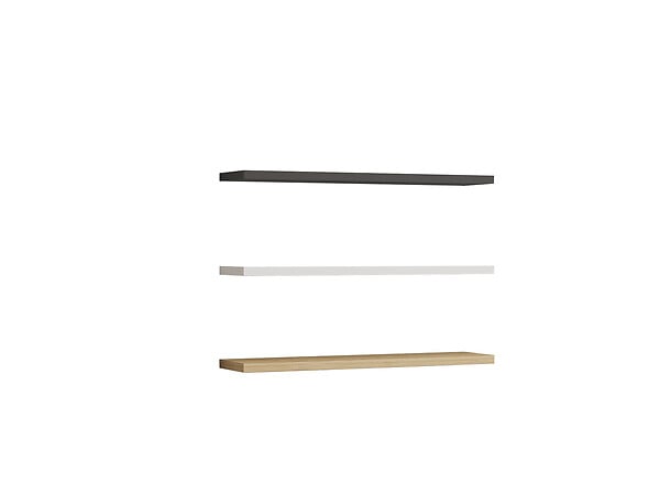 HABITAT ET JARDIN - Étagère murale en bois "Boss" - 60 x 1 x 14 cm - Saphir, Anthracite, Blanc - large