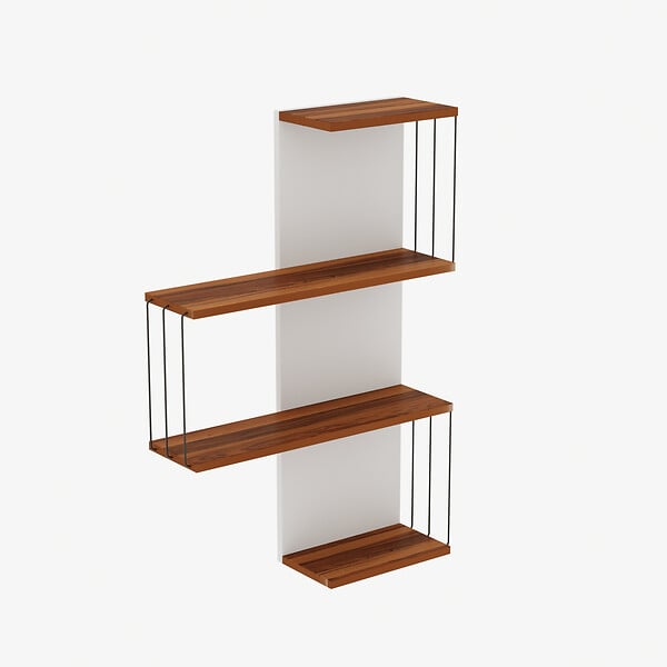 HABITAT ET JARDIN - Étagère murale en bois "Cambel" - 64 x 19 x 96 cm - Marron - large
