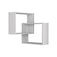 HABITAT ET JARDIN - Lot de 2 étagères murales d'angle en bois "Ring" - 68 x 60 x 68 cm - Blanc - vignette