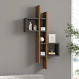 HABITAT ET JARDIN - Étagère murale en bois "Emse" - 53 x 19 x 108 cm - Chêne, Anthracite - vignette