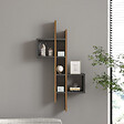 HABITAT ET JARDIN - Étagère murale en bois "Emse" - 53 x 19 x 108 cm - Chêne, Anthracite - vignette
