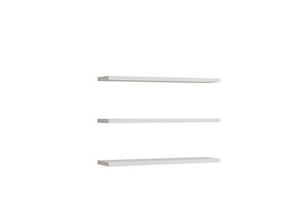 HABITAT ET JARDIN - Lot de 3 étagères murales en bois "Boss" - 60 x 1 x 14 cm  - Blanc - large