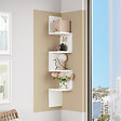 HABITAT ET JARDIN - Étagère Murale en bois "WL9" - 22 x 22 x 117 cm - Blanc - vignette
