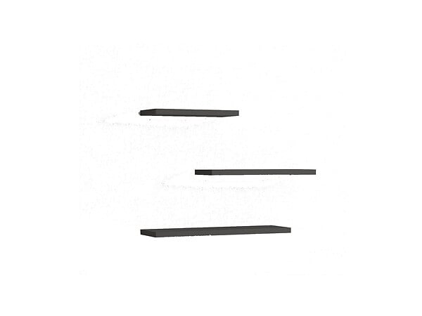 HABITAT ET JARDIN - Étagère murale en bois "Leila" - 50 x 2 x 14 cm - Gris anthracite - large