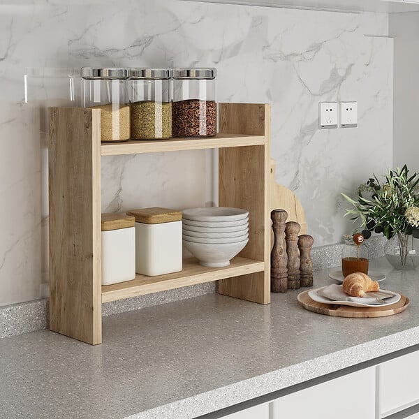 HABITAT ET JARDIN - Étagère de cuisine en bois "Denver" - 34 x 10 x 30 cm - Pin atlantique - large