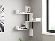 HABITAT ET JARDIN - Étagère murale en bois "Bombe" - 60 x 20 x 105 cm - Blanc - vignette