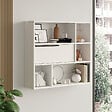 HABITAT ET JARDIN - Étagère murale en bois "Calvin" - 90 x 22 x 81 cm - Blanc - vignette