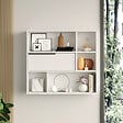 HABITAT ET JARDIN - Étagère murale en bois "Calvin" - 90 x 22 x 81 cm - Blanc - vignette