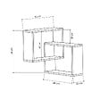 HABITAT ET JARDIN - Lot de 2 étagères murales d'angle en bois "Ring" - 68 x 60 x 68 cm - Gris anthracite - vignette