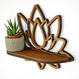 HABITAT ET JARDIN - Étagère murale en bois "Raf264" - 33 x 10 x 26 cm - Noyer - vignette